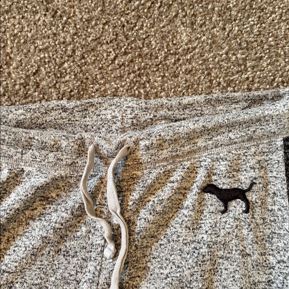 Victoria's Secret Pink Heathered Gray and Black Lounge Pants - Picture 4 of 5